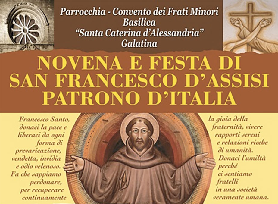Novena e Festa di San Francesco d'Assisi Patrono d'Italia
