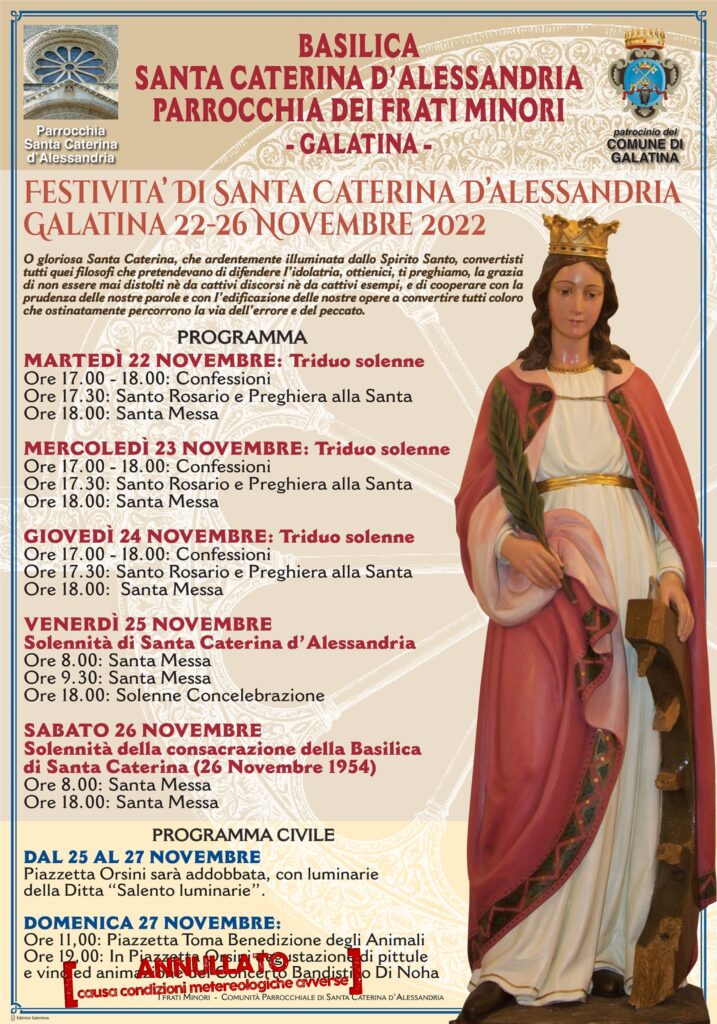 Festa di Santa Caterina d'Alessandria 2022