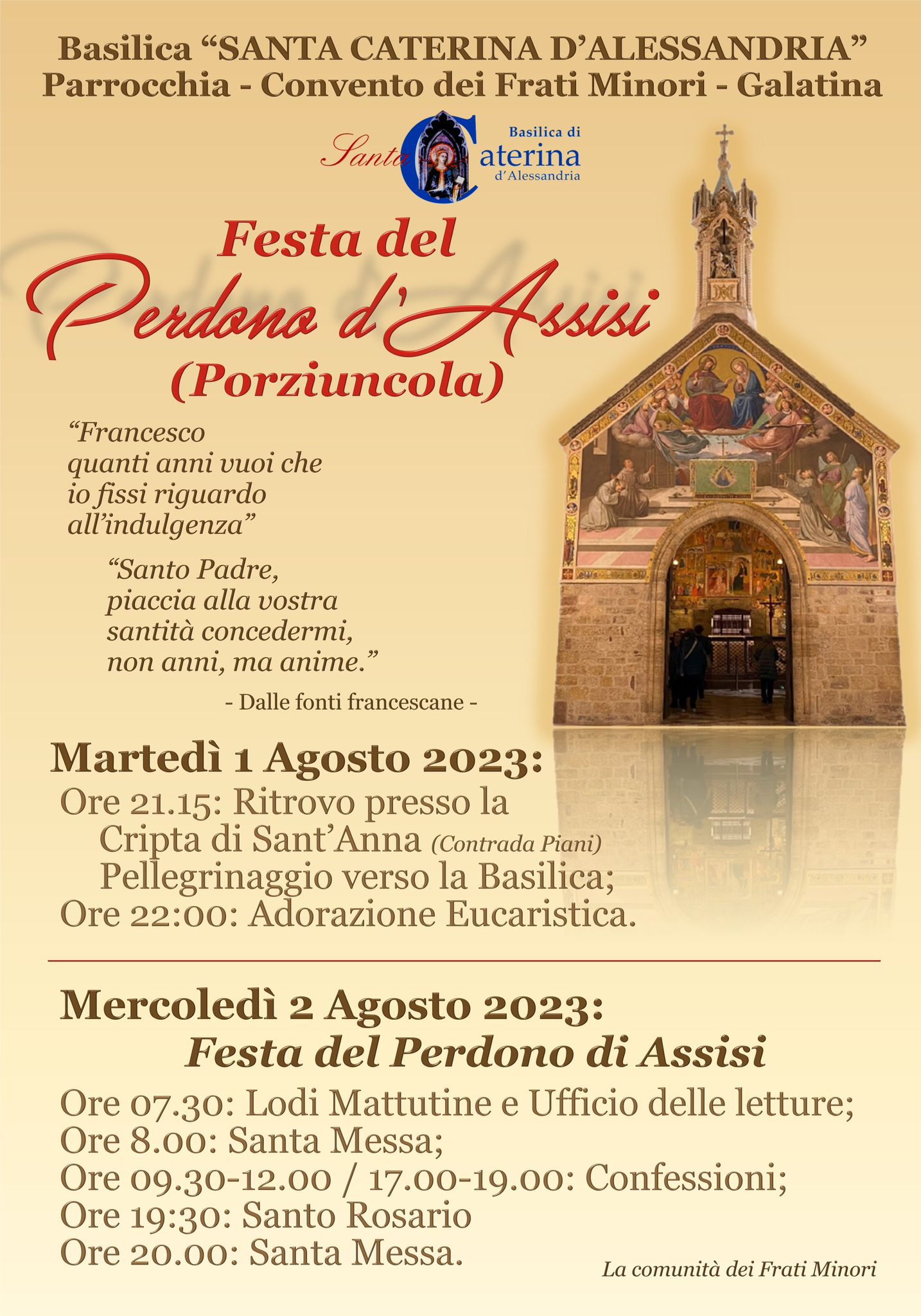 Festa del Perdono d'Assisi 2023
