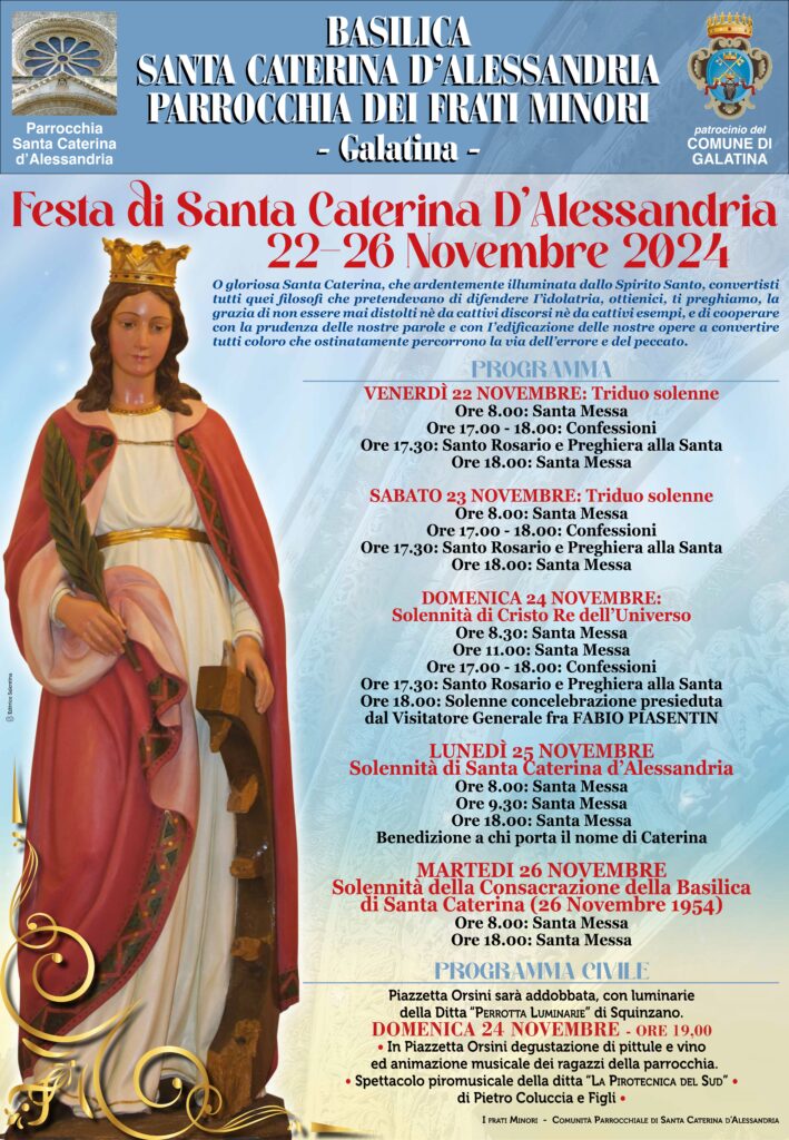 Festa di Santa Caterina d'Alessandria 2024