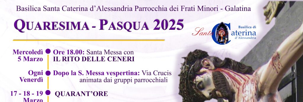 Quaresima - Pasqua 2025