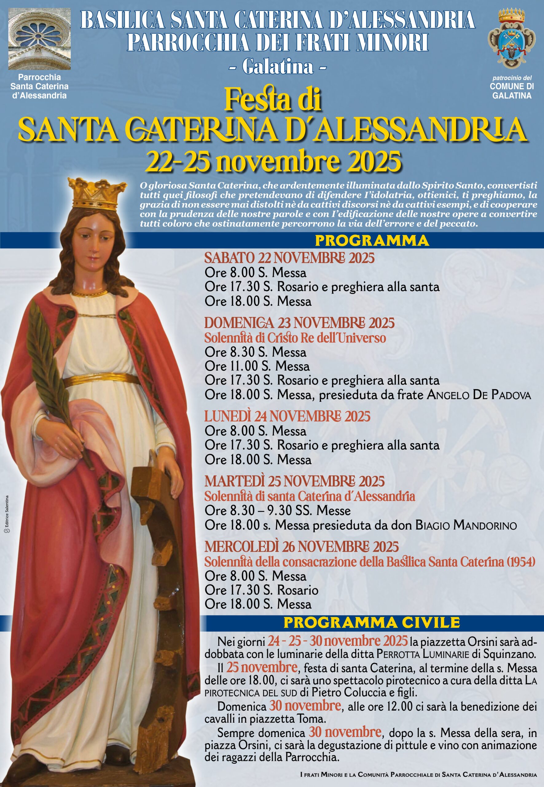 Festa di Santa Caterina d'Alessandria 2025